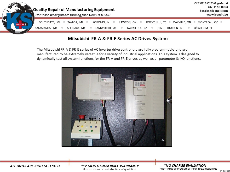 Mitsubishi FR A and FR E Series AC Drive Systems
